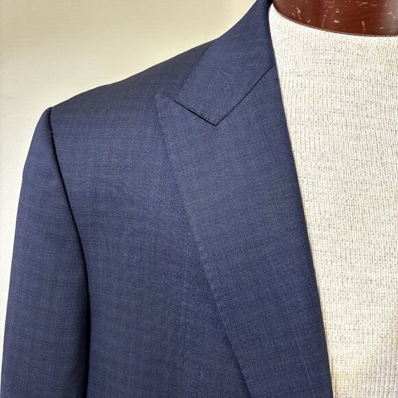 Tino Cosma Men Sport Coat NWOT Blazer 44L Superfine 120's Wool Suit Jacket Peak - Picture 2 of 10
